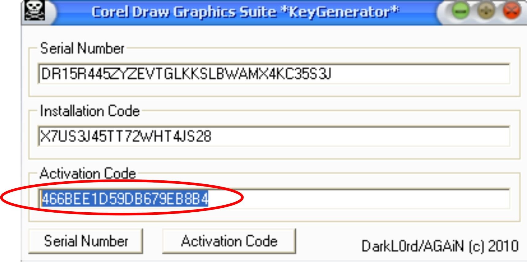 find corel draw serial number